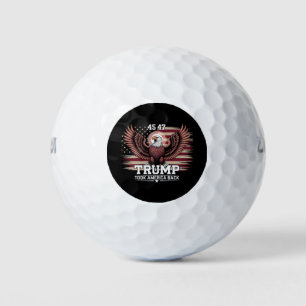 Trump 45th 47th President Flag 2025 Eagle America  Golf Balls