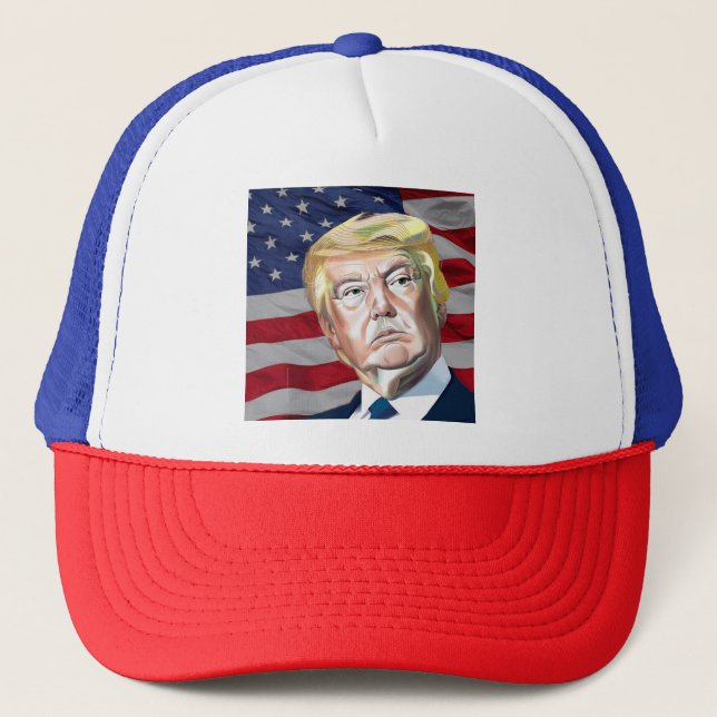 Trump 45th President of the USA - Gift Trucker Hat (Front)