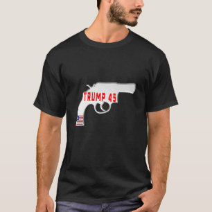 Trump 45th President Silver Gun Tee