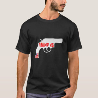 Trump 45th President Silver Gun Tee