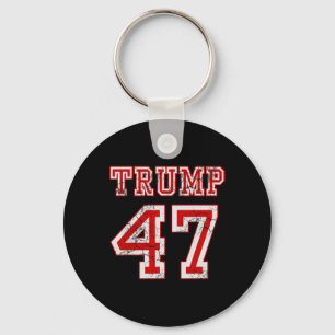 Trump 47 2024 Election Republican Conservative Men Keychain