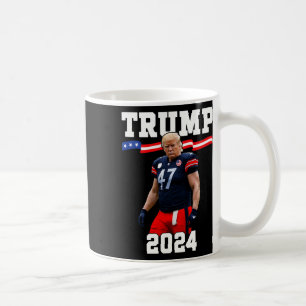 Trump 47 Football Jersey 2024 Us Flag Trump Vance Coffee Mug
