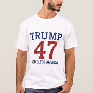 Trump 47 God Bless America T-Shirt