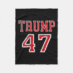 Trump 47 President Team Footbyll Jersey Style 2024 Fleece Blanket