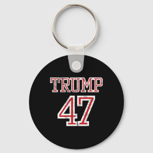 Trump 47 President Team Footbyll Jersey Style 2025 Keychain