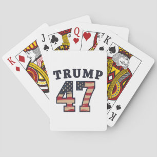 Trump 47 Proud Maga American inauguration Day  Playing Cards