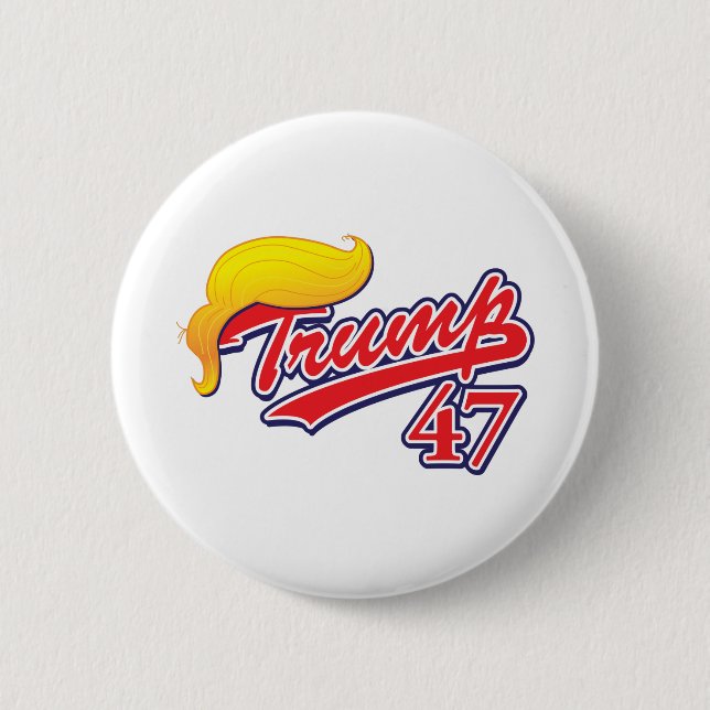 Trump-47-with-Hair 2 Inch Round Button (Front)