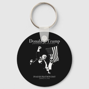 Trump 47th Presidential Inauguration Day Us Mega J Keychain