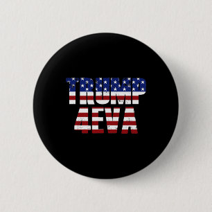 Trump 4eva Funny Trump Meme Vintage American Flag  2 Inch Round Button