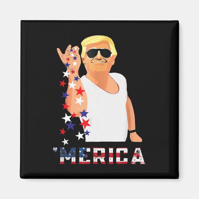 Trump 4th Of July  Magnet (Front)