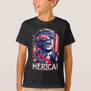 Trump 4th Of July Merica Men Women Usa American Fl T-Shirt