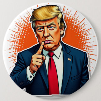 Trump 6 Inch Round Button