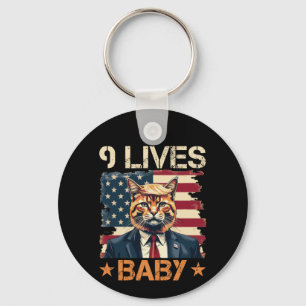 Trump 9 Lives Baby Keychain
