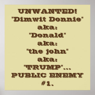 Trump, affiche de l'ennemi public #1