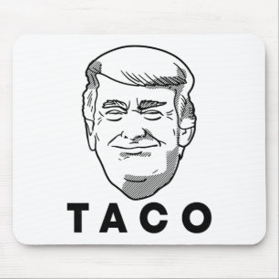 Trump Always Chickens Out Funny Taco Joke Retro St Mouse Pad