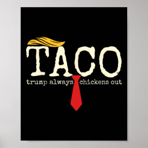Trump Always Chickens Out Let's Go Taco Funny 13  Poster