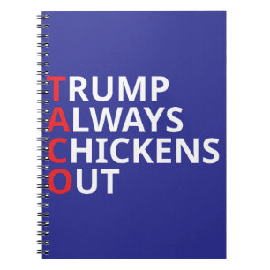 Trump Always Chickens Out Notebook