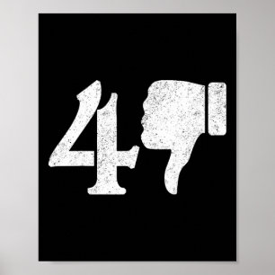 Trump America 47 Dislike Retro Poster