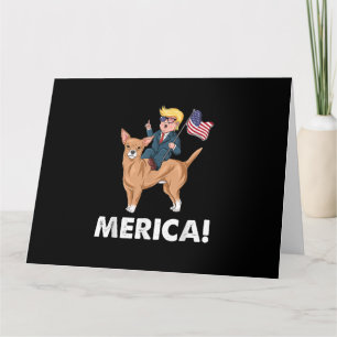 Trump America Chihuahua Dog American Hero Card