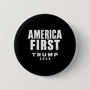 Trump America First The President Succeeds Against 2 Inch Round Button