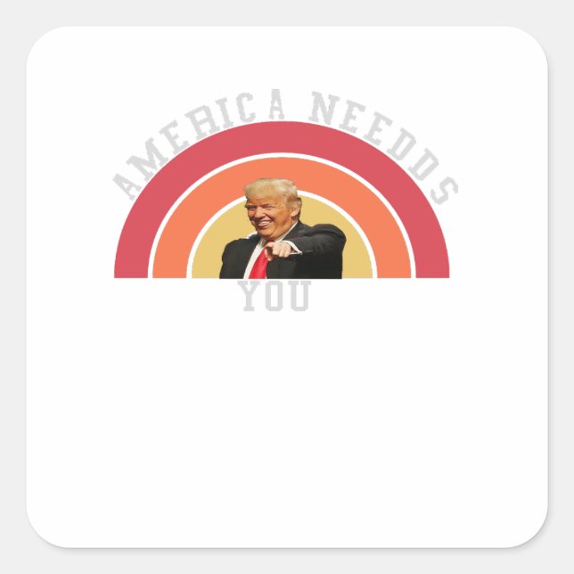 trump america needs you stickers (Front)