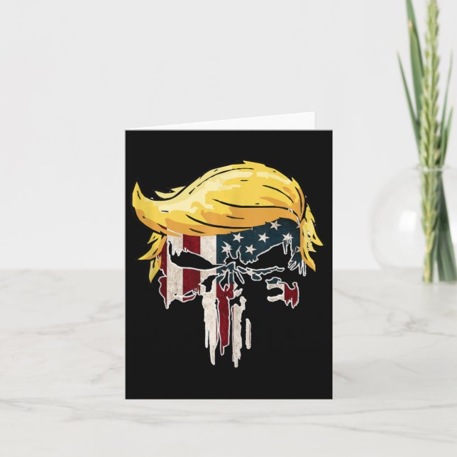 Trump American Flag 2024 Second Term Reelection  Card (Front)