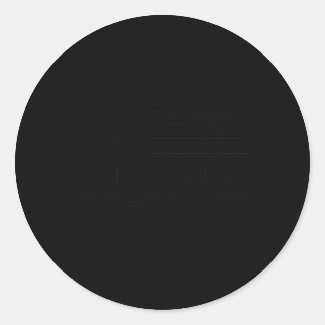Trump American Flag  Classic Round Sticker (Front)