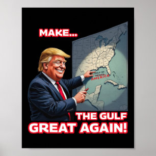 Trump America's Gulf Mexico President Trump Poster