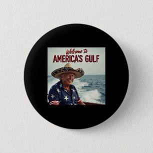 Trump America's Gulf Mexico President Trump Sombre 2 Inch Round Button