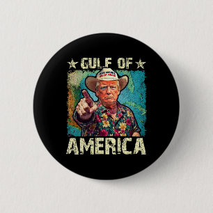 Trump America's Gulf Mexico President Trump Sombre 2 Inch Round Button