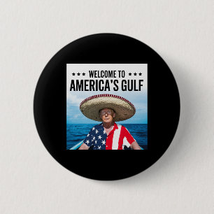 Trump America's Gulf Mexico President Trump Sombre 2 Inch Round Button
