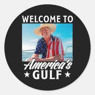 Trump America's Gulf Mexico President Trump Sombre Classic Round Sticker