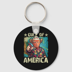 Trump America's Gulf Mexico President Trump Sombre Keychain