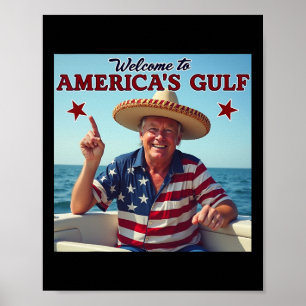 Trump America's Gulf Mexico President Trump Sombre Poster