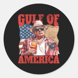 Trump Americas Gulf Mexico President Trump Sombrer Classic Round Sticker