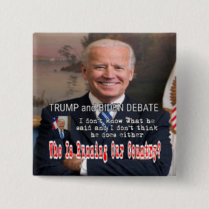 Trump and Biden Debate 2 Inch Square Button