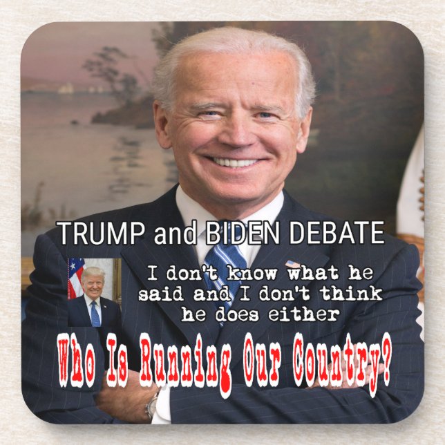 Trump and Biden Debate Coaster (Front)