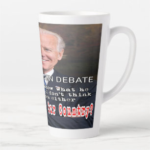 Trump and Biden Debate Latte Mug