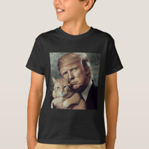 Trump And Cat - Funny Trump Cat Meme T-Shirt