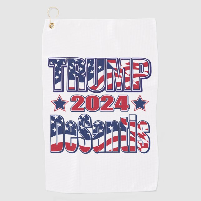 Trump and DeSantis 2024 Golf Towel (Front)