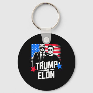 Trump And Elon 2024 Presidential Election American Keychain