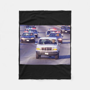 Trump And Fat Vance Police Car Chase Of Oma Meme  Fleece Blanket