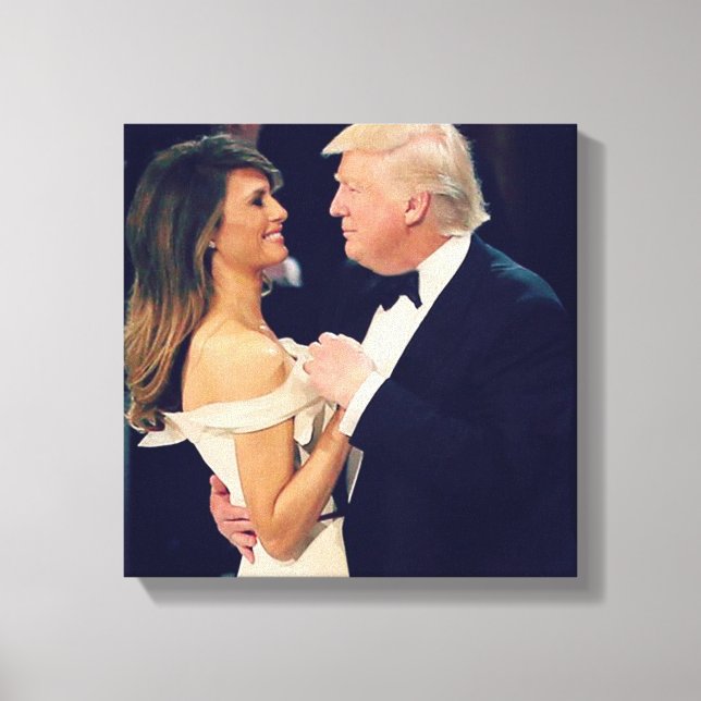 Trump and Melania Dancing Canvas Print (Front)