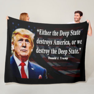 TRUMP and the DEEP STATE Fleece Blanket