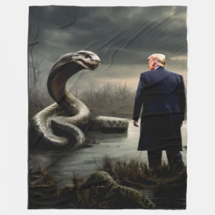 TRUMP and the DEEP STATE Fleece Blanket