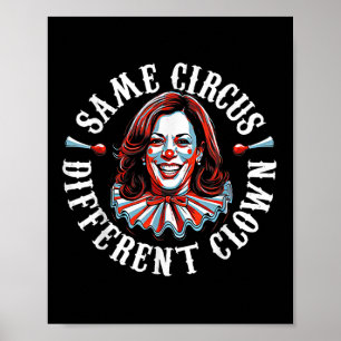 Trump Anti Kamala Harris Same Circus Different Clo Poster