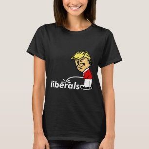 Trump Anti Liberal Donald Trump Pissing On Liberal T-Shirt