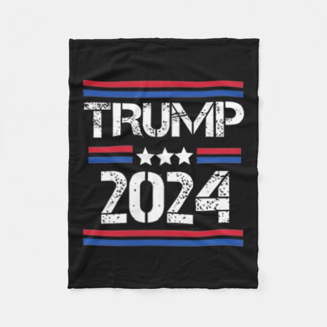 Trump Arrest This 2 Side  Fleece Blanket (Front)