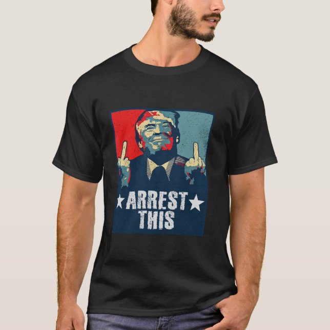 Trump Arrest This Funny Trump 2024 Convicted Felon T-Shirt (Front)