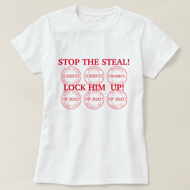 Trump arrête le vol Le bloque T-shirt (Design devant)